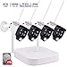 Produktbild (Tonaufnahme+PIR Bewegungsmelder) Tonton CCTV 8CH 1080P Full HD Wireless NVR System Funk Überwachungsset mit 1TB Festplatte Plus 4 X 2.0MP WLAN Outdoor Netzwerk Außen IP Überwachungskamera, Kabellos