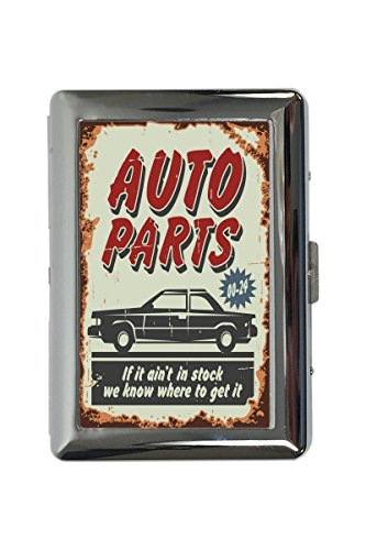 Preisvergleich Produktbild Zigarettenetui Box Garage Autoteile Bedruckt Tankstelle