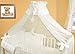 Baby Cot Bed Crown Canopy / Mosquito Net 480 cm + Floor Free Stand Holder - MOON WHITE