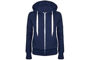 Fashion Star Womens Zip Up Fleece Knit Mini Sweatshirt Hoody