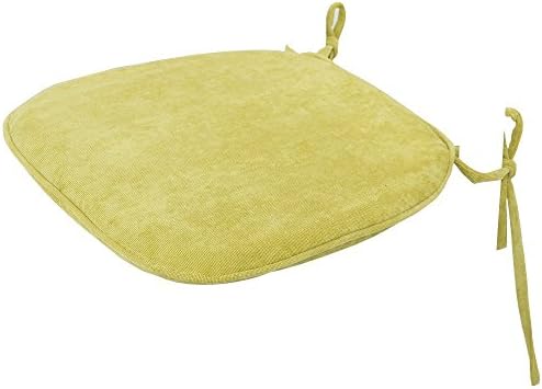 Noblidonna Chair Pads with Ties Removable Seat Cushion Pads 45cm*43cm*5cm Set of 4 UKYD001-4YELLOW