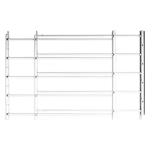 Knape & Vogt John Sterling Swing-Open Style 5-Bar Child Safety and Window Guard, White, , Width 24
