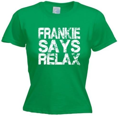 Frankie Says RelaxLadies 80's Retro Distressed Look Womens Fitted T Shirt