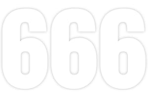 SARA PRINTS Pack of 3 Plain Number 6 Wheelie Bin Stickers - 17 cm Self Adhesive Waterproof Bin Numbers Packwith®