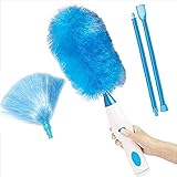 【 Diseño de pluma suave 】 a diferencia de un Duster grueso de microfibra, esta varita de polvo motorizada con cerdas súper suaves, perfecta para cualquier mueble de forma, utilízala como tu Duster de oficina, limpiador de cuchillas de ventilador o Duster del obturador.