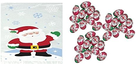 Christmas Milk Chocolate Foiled Chocolate Santa Balls 30 Chocolate Festive Sweets Per Pack with Free Santa Bag For Sweets - Ideal Secret Santa Gift - '' FREE DELIVERY ''