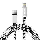 Carga rápida y sincronización: conecta tu iPhone, iPad, o iPod a tu Mac y iPad Pro con Cable Conector Lightning a tu USB-C para sincronizar y cargar fácilmente. Velocidad de trasferencia de hasta 480 Mbps, carga rápida de 3A.