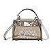 Produktbild Frauen Transparent Schultertasche Mode Vielseitig Diagonal Handtasche Kleine Crossbody Geldbörse Handytasche Mädchen Einfarbig Kartenhalter Schulter Brieftasche Umhängetasche (schwarz 2, one size)