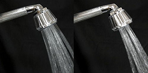 tecuro Handbrause Brausekopf Duschkopf KRISTAL – stufenlos umstellbar – Kunststoff hochglanzverchromt/transparent - 3