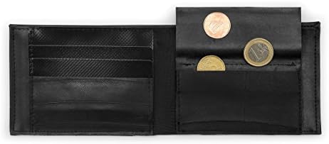Classic men's wallet with coin pocket // Large men's wallet // Made from recycled bike tube // Handmade in Italy