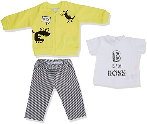 MEK Baby Boys' 181MDEM008 Clothing Set, Giallo (Giallo 01 415), 86 cm