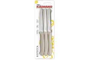 Kaimano Set 6 Coltelli da Tavola Bistecca Italicus Tortora