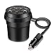 Produktbild owikar Dual USB Auto Ladegerät, 12 V/24 V mit 3.1 A cup-type Auto Ladegerät Adapter mit 2 Zigarettenanzünder-Splitter für iPhone X 8 8PLUS 7 7plus 6 6Plus iPad Android Samsung HTC GPS und DVD-Player