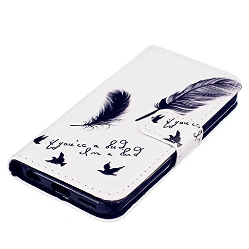 MUTOUREN für iPhone 5C Hülle Schutzhülle PU Leder Bookstyle Handyhülle Brieftasche Wallet Schale Portemonnaie Klapphülle mit Standfunktion Taschen kratzfeste Stoßfest Magnetic Snap Bumper Schale – Schwarz Feder + Stylus Touch Pen - 4
