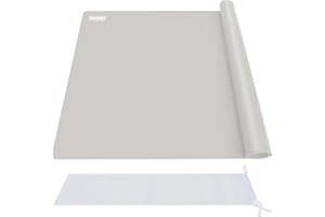 Foepoge Extra Grandes 71 x 51 cm Tapete de Silicona para Resina Epoxi Transparente Manualidades/Epoxy Resin Kit, Estera de Silicona para Llaveros, Cristales, Madera, Bisuteria Manualidades,Gris