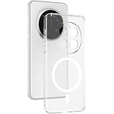Aksesuarcim Honor Magic 7 Pro ile Uyumlu Kılıfı Şeffaf İnce M-Safe Şarj &Ouml;zellikli Kamera Lens Korumalı Sert Silikon Kapak Lon