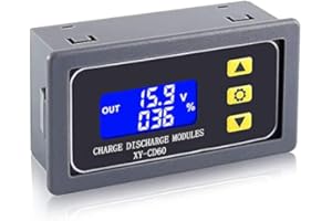 DONGKER Batterie laderegler DC 9V, 12V, 24V, 36V, 48V Über Entladung Schutzmodul Batterie Niederspannung Abschaltung mit LCD Display für Lithium Batterie und Blei Säure Batterie