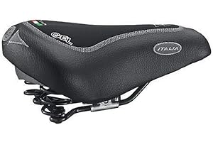 SELLE MONTEGRAPPA Selle en Gel Montegrappa Bravo idéale pour vélo de Montagne en Cuir synthétique. Mod. 1081