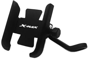 2BIRD Porta Cellulare, Manubrio GPS Supporto For Telefono Regolabile In Alluminio For Yamaha Xmax 125 250 300 400 (Color : Black, Size : Mirror Type)