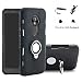 Produktbild LFDZ Moto E5 Play GO Hülle, 360 Rotation Verstellbarer Ring Grip Stand,Ultra Slim Fit TPU Schutzhülle für Motorola Moto E5 Play GO (mit 4in1 Geschenk Verpackt),Schwarz