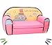 Produktbild DELSIT Kindersofa zum Ausklappen Ausklappbare Kindersessel Spielzimmer Kinder Sofa Baby Kindermöbel für Mädchen Camping, rosa
