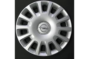 RIXTO Kit de 4 tapacubos adaptables - para Opel Corsa Modelo 2006 -> (Logotipo Cromado) - diámetro 14"