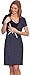 Italian Fashion Maternity Night Dress Joy 0114 (Dark Blue, M)