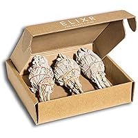 ELIXR Weißer Salbei zum Räuchern aus Wildsammlung I Räucherbündel 3 Stck. ca. 10 cm I Salbei räuchern, Weisser Salbei…