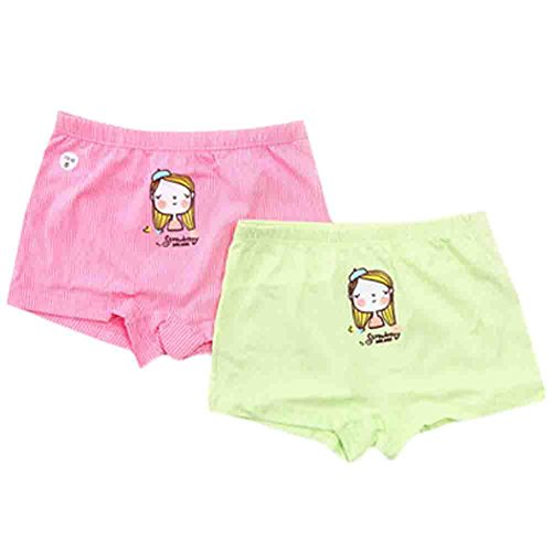 Set of 2 Cute Girls Underwears Children Cotton Underwears(Rainbow Princess)