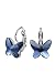 Tia Jewels Swarovski Elements Blue Metal Butterfly Hoop Earrings For Women RS.999.00