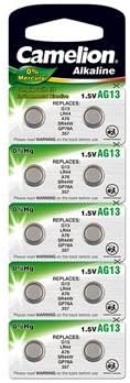 Camelion Plus Button Cell Battery Pack of 10 x LR44 Alkaline