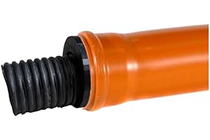GENERIC 110mm pipe to 100/80/60/50mm Land Drain Connector Adapter (110 - 80mm)