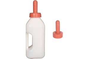 B Baosity 2L Biberon Veau en Silicone et Plastique avec Poignée + Mamelon Mou de Seau de Bouche Tétine de Bouteille de Lait