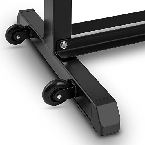 CAPITAL SPORTS Adjustar Hantelbank multifunktionales Krafttraining (bis 300kg belastbar, einstellbare Sitz- und Lehnfläche, Kunstlederbezug, Hartplastik-Bodenrollen) schwarz - 7