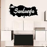 Islamische Wandtattoos - Meccastyle - Türkiye Haritasi Şanlıurfa - A5-63