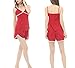 Produktbild Swallowuk Damen Nachthemd Sexy Dessous Set Nachtwäsche Negligee Babydoll Zweiteilige Reizwäsche Lingerie mit Shorts (L, Rot)