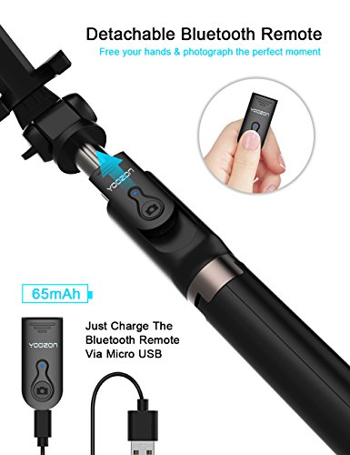 Bluetooth Selfie Stick Stativ, YOOZON Selfie-Stangen mit Bluetooth-FernauslÃ¶ser, Ausfahrbar Kabelgebunden Stab mit Monopod 3 in 1 Erweiterbar 360Â° Rotation fÃ¼r iphone X, iphone, Samsung, Smartphone