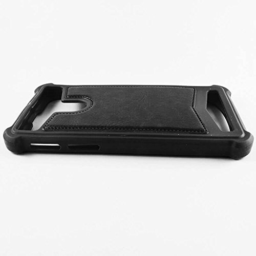 Generica - Funda Universal Silicona y Piel Negro para M  viles 5 3 a 5 5 Pulgadas
