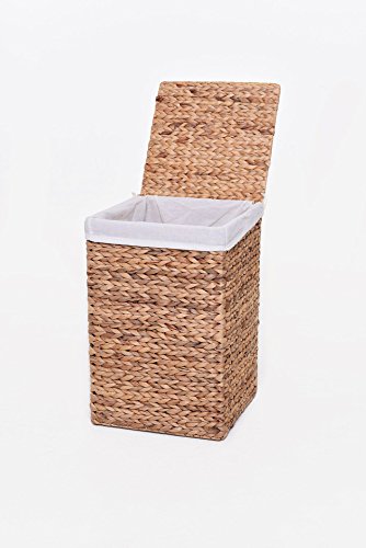 VIVANNO Eleganter Wäschekorb Wasserhyazinthe „Mia“ 53cm hoch - 2