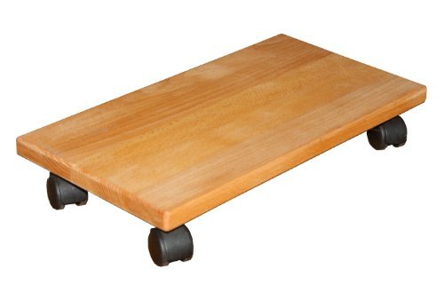 Rollbrett für Computer, CPU-Wagen aus Echtholz Buche geölt, Blumenroller, Pflanzenroller