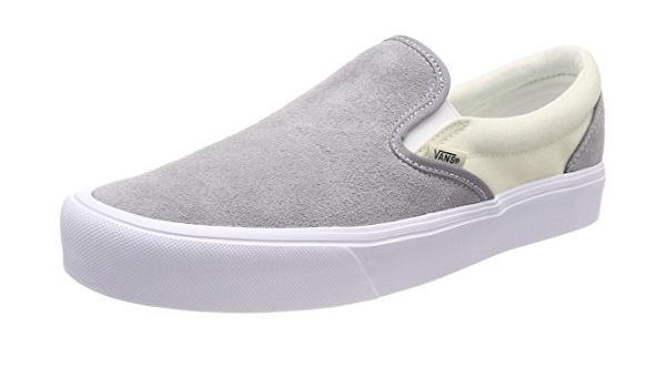 white slip on vans amazon