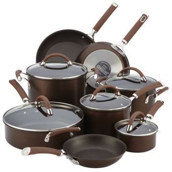 Circulon Premier Professional 13 Piece Hard Anodized Cookware Set Chocolate Bronze