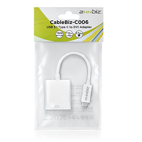 Axxbiz CableBiz-C006W, USB 3.1 Type C auf VGA Adapter – C Male auf VGA Female – Auflösung bis zu 2048×1152 – 15cm – Für das neue MacBook - 5