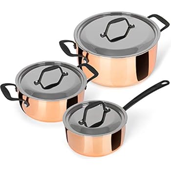 RÖSLE CHALET Topfset, 4-tlg., Kupfer-Mehrschichtmaterial