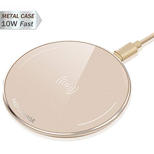 LUXSURE Wireless Charger Fast - Portable Qi Wireless Charging Pad Compatible with iPhone 8/8 Plus/X/Xs Max/Xs/XR Samsung S9 Plus,S8 Plus,S7 Edge Plus,S6 Edge and Other Qi Phone