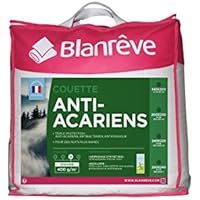 Blanrêve CTGREHP002422 - Colcha de algodón antiácaros (240 x 220 cm), color blanco