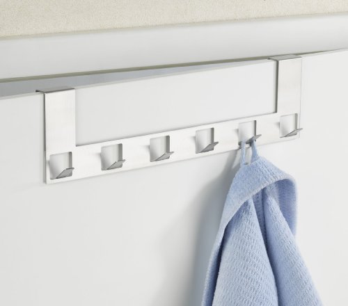 Wenko 4468100100 Türgarderobe Anzio, Edelstahl rostfrei, 39 x 11 x 4.5 cm, Matt - 2