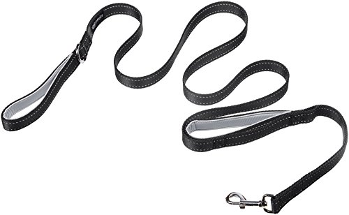 AmazonBasics Dual Handle Padded Dog Leash - 1.82 m, Black AmazonBasics Dual Handle Padded Dog Leash - 1.82 m, Black