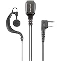 Midland MA 21-LK Pro C1496.01 - Oreillette Contour d'oreille avec Micro et câble spiralé, Compatible G10 Pro, G11 Pro, G13 Pro, Gamme CT, BR180, D10