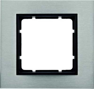 Preisvergleich Produktbild Hager B7 – Rahmen 1 Element Edelstahl anthrazit matt